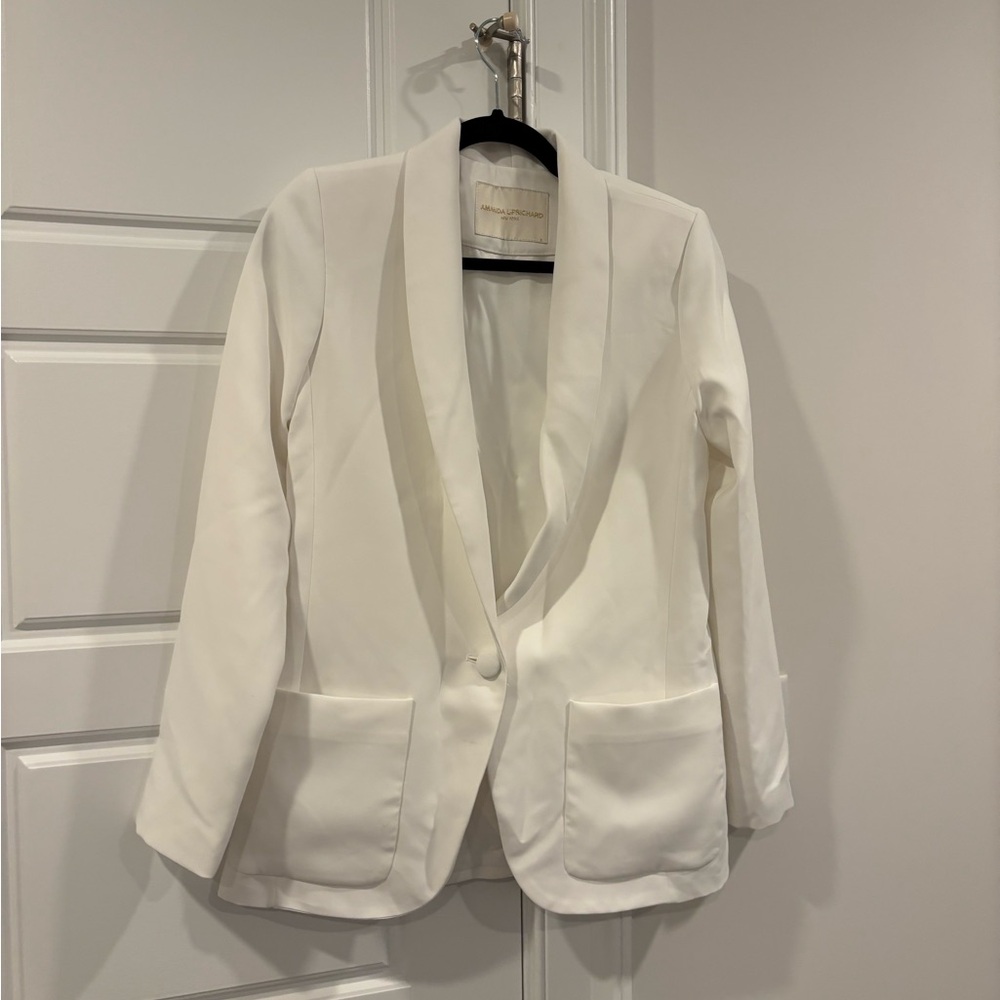 Amanda Uprichard Classic White Blazer
